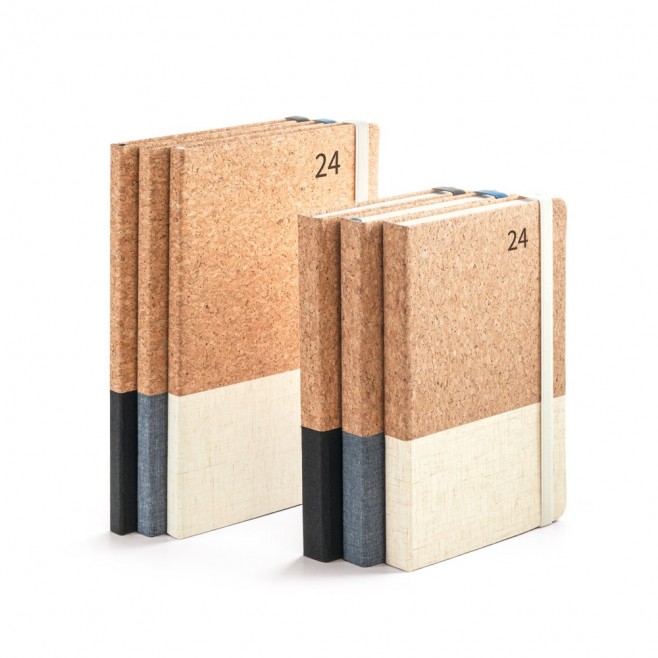 Agenda em cortiça e linho Personalizada Agenda em cortiça e linho Personalizada