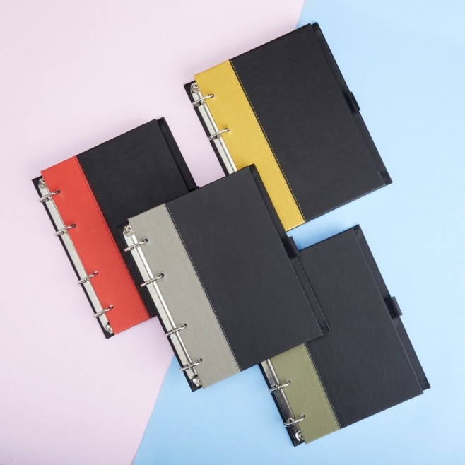 Caderno Fichário de Couro Sintético Personalizado Caderno Fichário de Couro Sintético Personalizado