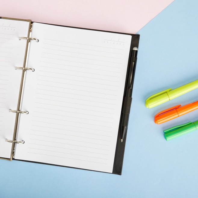 Caderno Fichário de Couro Sintético Personalizado Caderno Fichário de Couro Sintético Personalizado