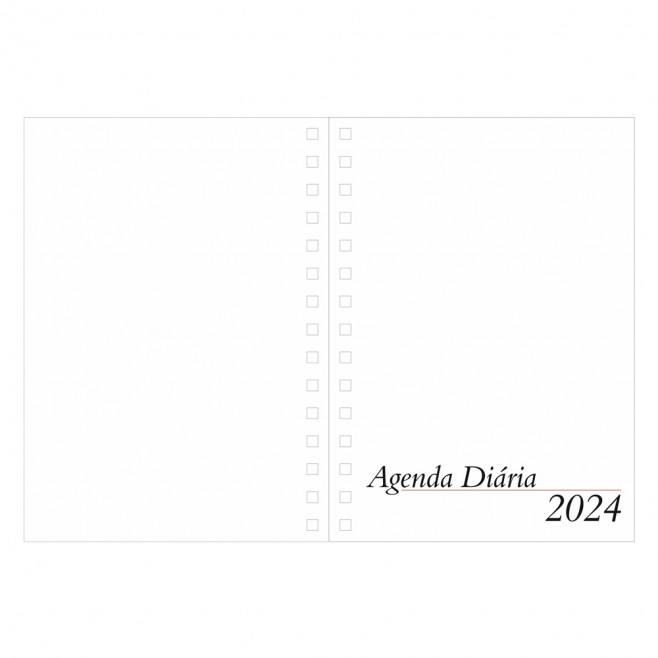 Agenda Diária 2024 Wire-o Personalizada Agenda Diária 2024 Wire-o Personalizada