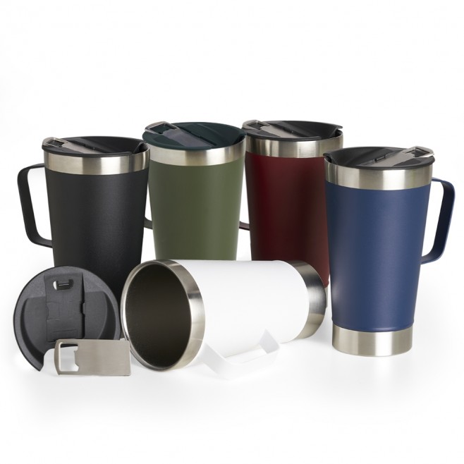 Caneca Térmica Inox com Abridor 500ml Personalizada Caneca Térmica Inox com Abridor 500ml Personalizada