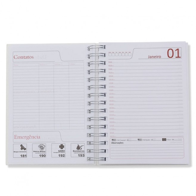 Agenda Permanente Wire-o Personalizada Personalizada Para Brinde Agenda Permanente Wire-o Personalizada Personalizada Para Brinde