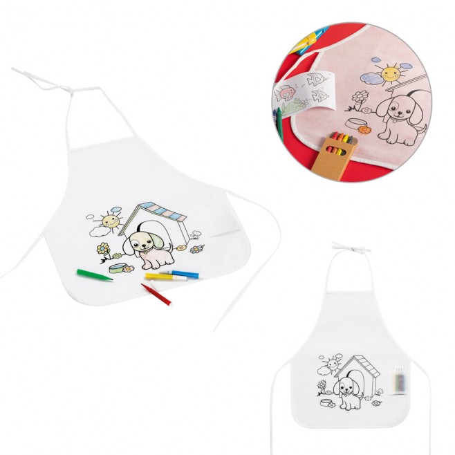 Avental de Criança para Colorir Personalizado Avental de Criança para Colorir Personalizado