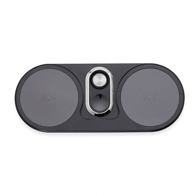 Base Dual Indução Para Celulares e Smartwatch Personalizada Com Logotipo Base Dual Indução Para Celulares e Smartwatch Personalizada Com Logotipo