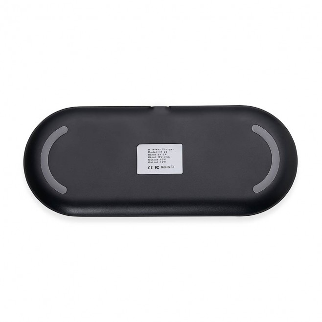 Base Dual Indução Para Celulares e Smartwatch Personalizada Com Logotipo Base Dual Indução Para Celulares e Smartwatch Personalizada Com Logotipo