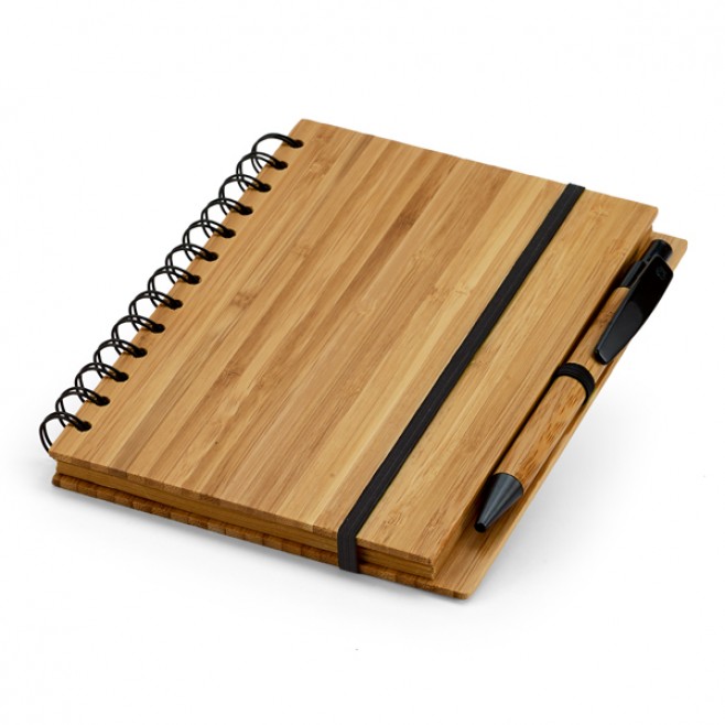 Bloco de Anotação Bambu Ecológico Com Caneta Personalizado Bloco de Anotação Bambu Ecológico Com Caneta Personalizado