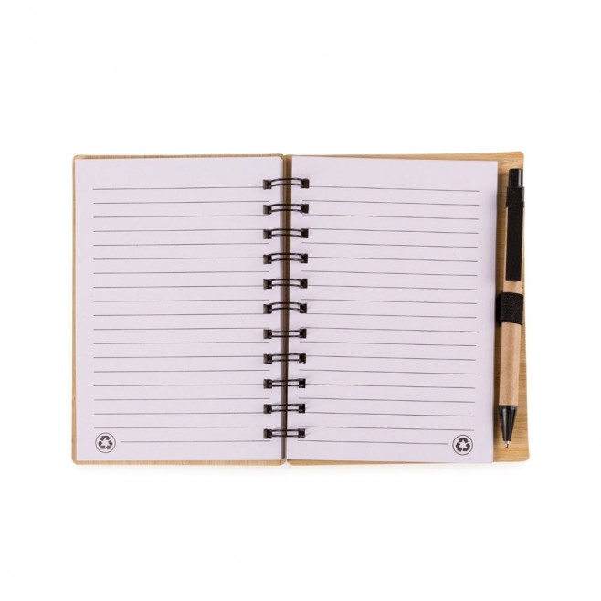 Bloco de Anotação Com Caneta Personalizado Bambu Bloco de Anotação Com Caneta Personalizado Bambu