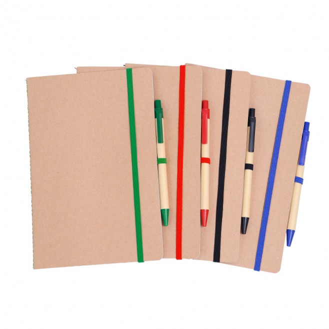 Caderno Ecológico A5 Com Caneta Personalizado Caderno Ecológico A5 Com Caneta Personalizado