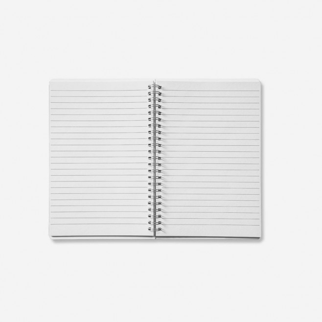 Caderno Espiral A5 Em PP Com Folhas Pautadas Recicladas Personalizado Caderno Espiral A5 Em PP Com Folhas Pautadas Recicladas Personalizado