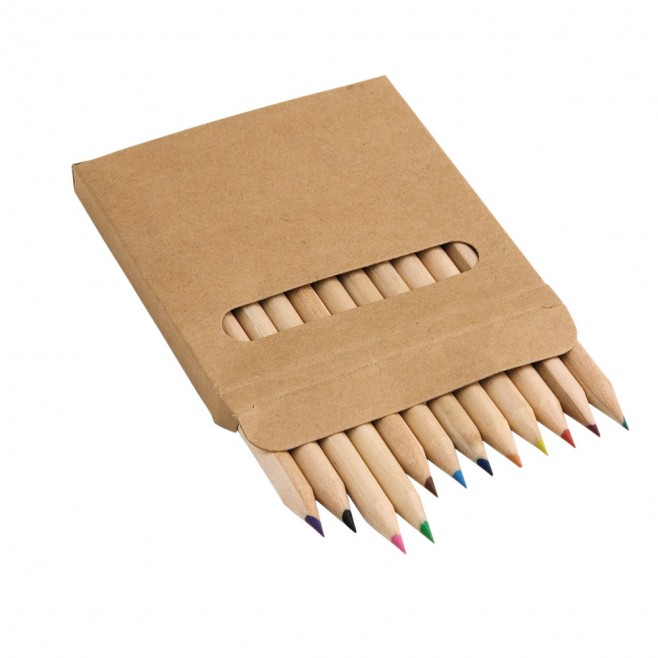 Caixa de Cartão com 12 Lápis de Cor para Brinde Caixa de Cartão com 12 Lápis de Cor para Brinde