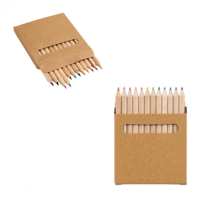 Caixa de Cartão com 12 Lápis de Cor para Brinde Caixa de Cartão com 12 Lápis de Cor para Brinde