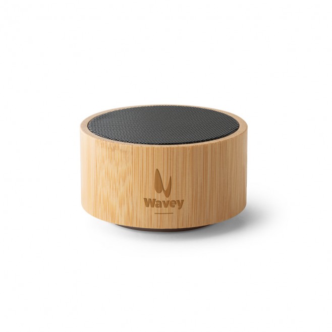 Caixa de Som em Bambu c/ Microfone Personalizada Caixa de Som em Bambu c/ Microfone Personalizada