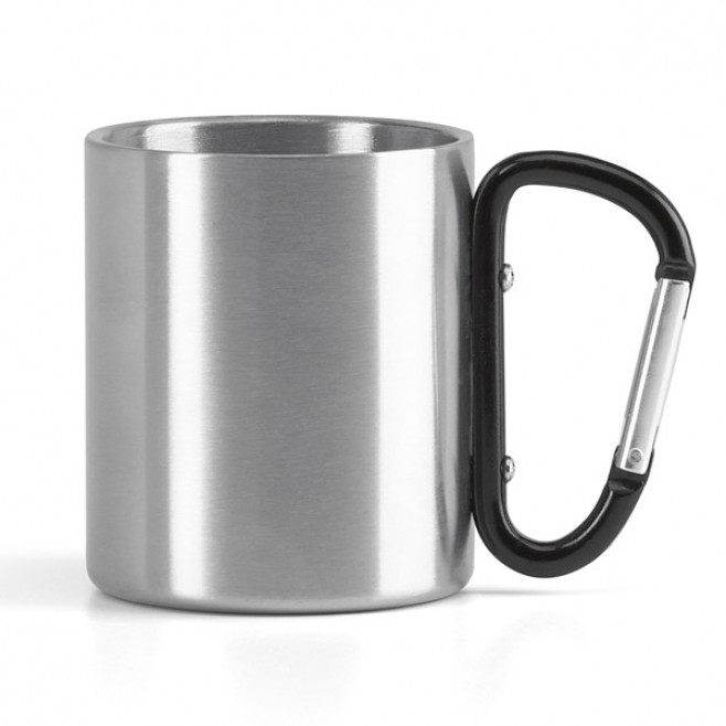 Caneca Aço Inox Com Alça Mosquetão Personalizada Caneca Aço Inox Com Alça Mosquetão Personalizada