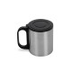 Caneca de Aço Inox 180 ml Com Tampa e Cabo Plástico Caneca de Aço Inox 180 ml Com Tampa e Cabo Plástico