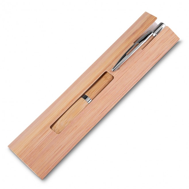 Caneta Ecológica de Bambu com Estojo Personalizada com Logo Caneta Ecológica de Bambu com Estojo Personalizada com Logo