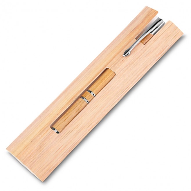 Caneta Ecológica de Bambu com Estojo Personalizada para Brindes Caneta Ecológica de Bambu com Estojo Personalizada para Brindes