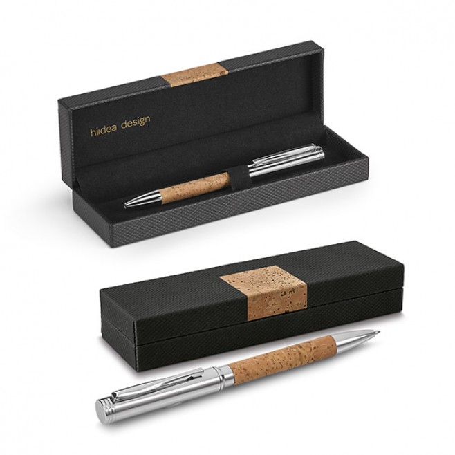 Caneta Executiva de Metal e Cortiça Personalizada Caneta Executiva de Metal e Cortiça Personalizada