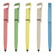 Caneta Fibra de Bambu Com Touch e Suporte Para Celular Personalizada Caneta Fibra de Bambu Com Touch e Suporte Para Celular Personalizada