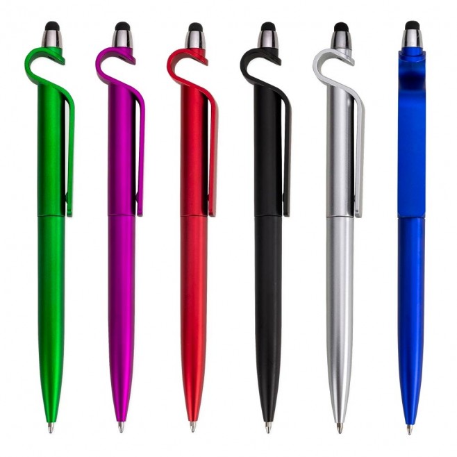 Caneta Plástica Touch e Suporte Para Celular Personalizada Para Brindes Caneta Plástica Touch e Suporte Para Celular Personalizada Para Brindes