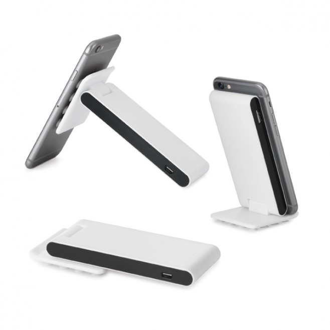 Carregador Portátil Com Base e Suporte Para Celular Carregador Portátil Com Base e Suporte Para Celular
