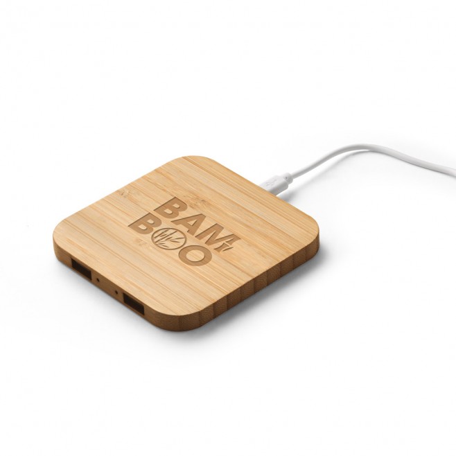 Carregador Portátil em Bambu Personalizado Carregador Portátil em Bambu Personalizado