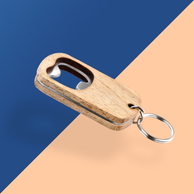 Chaveiro Abridor Madeira com Logo Chaveiro Abridor Madeira com Logo
