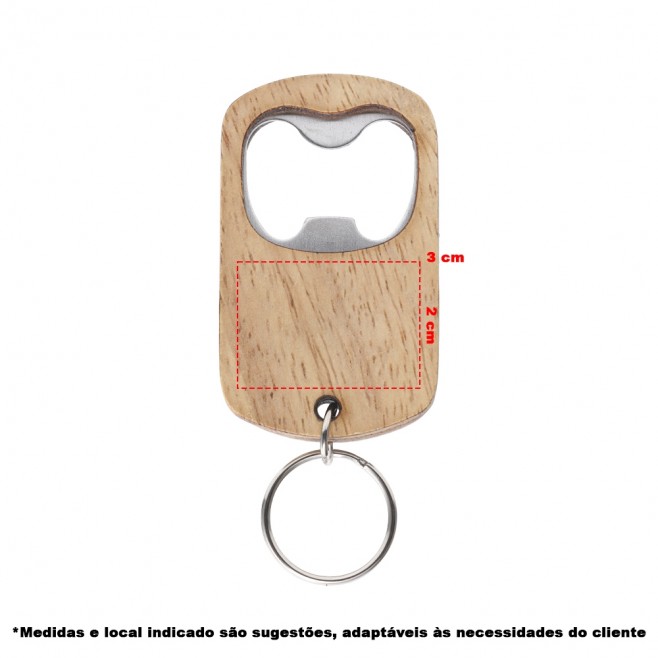 Chaveiro Abridor Madeira com Logo Chaveiro Abridor Madeira com Logo