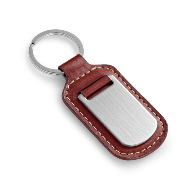 Chaveiro de Couro Com Placa de Metal Chaveiro de Couro Com Placa de Metal