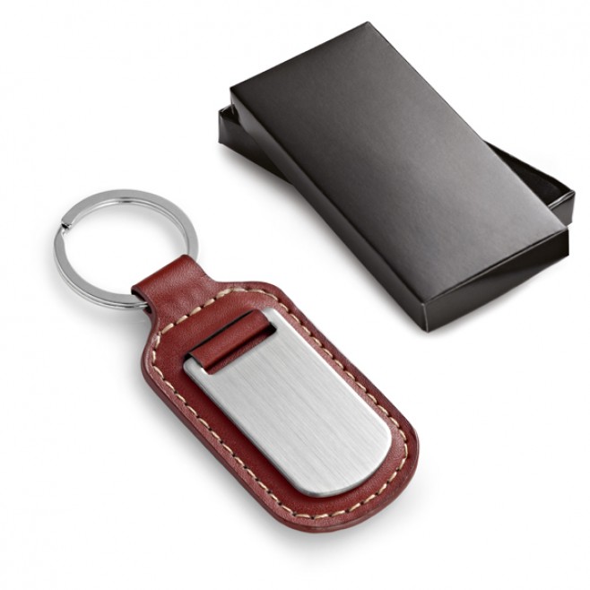 Chaveiro de Couro Com Placa de Metal Chaveiro de Couro Com Placa de Metal