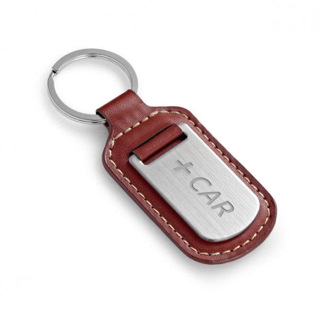 Chaveiro de Couro Com Placa de Metal Chaveiro de Couro Com Placa de Metal