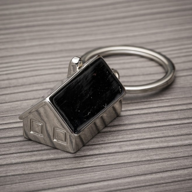 Chaveiro de Metal 3D Formato Casa Personalizado Para Brindes Chaveiro de Metal 3D Formato Casa Personalizado Para Brindes