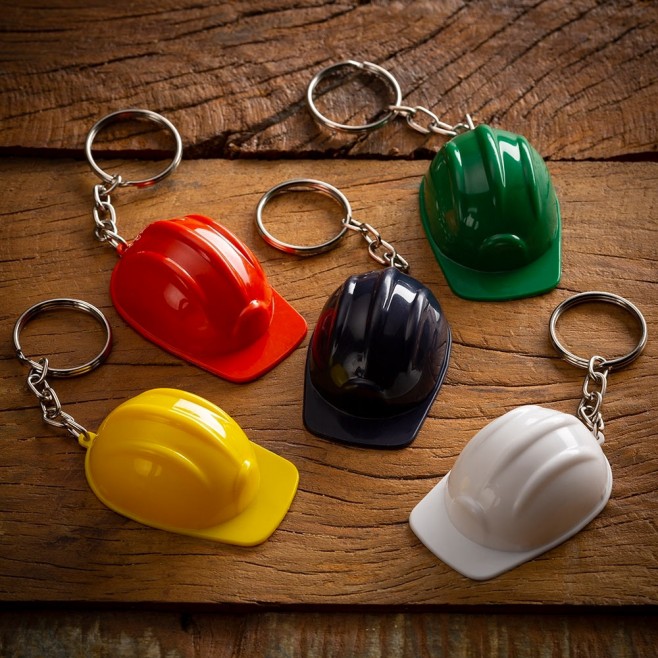 Chaveiro de Plástico Formato Capacete EPI Personalizado Para Brindes Chaveiro de Plástico Formato Capacete EPI Personalizado Para Brindes