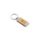 Chaveiro Retangular em Bambu e Metal Personalizado Chaveiro Retangular em Bambu e Metal Personalizado