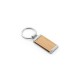 Chaveiro Retangular em Bambu e Metal Personalizado Chaveiro Retangular em Bambu e Metal Personalizado
