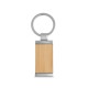Chaveiro Retangular em Bambu e Metal Personalizado Chaveiro Retangular em Bambu e Metal Personalizado