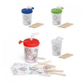 Copo Plástico Infantil Para Colorir Personalizado