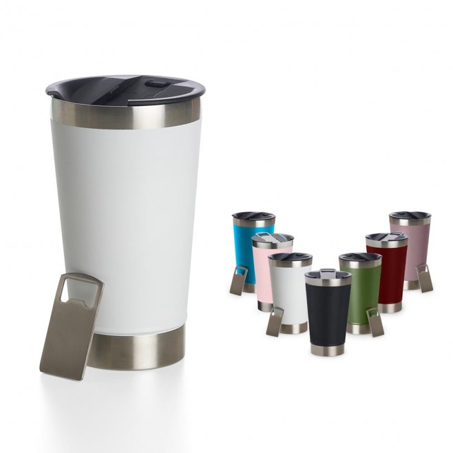 Copo Térmico 500ml Com Abridor Personalizado Copo Térmico 500ml Com Abridor Personalizado