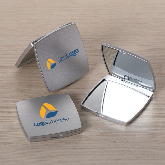 Espelho Plástico Duplo Sem Aumento Personalizado Espelho Plástico Duplo Sem Aumento Personalizado