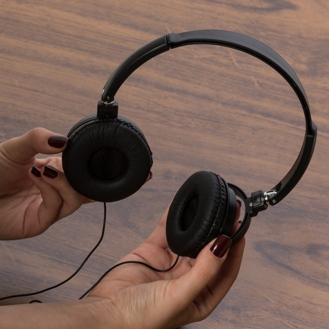 Fone de Ouvido Headphone com Haste Giratória Fone de Ouvido Headphone com Haste Giratória