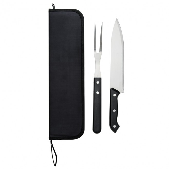 Garfo e Faca Para Churrasco Com Estojo Personalizado Garfo e Faca Para Churrasco Com Estojo Personalizado