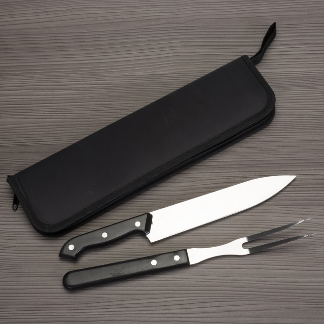 Garfo e Faca Para Churrasco Com Estojo Personalizado Garfo e Faca Para Churrasco Com Estojo Personalizado