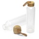 Garrafa de Vidro Com Tampa de Bambu Personalizada com Logo Garrafa de Vidro Com Tampa de Bambu Personalizada com Logo