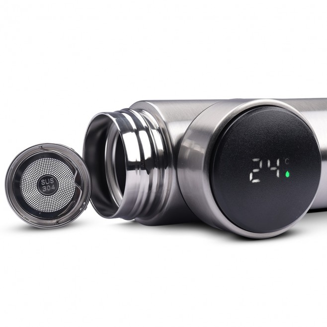 Garrafa Inox 500 ml com Display LED Personalizada Garrafa Inox 500 ml com Display LED Personalizada