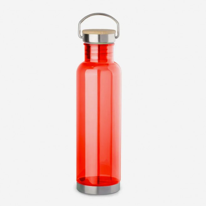 Garrafa Plástica Com Tampa e Base de Inox Personalizada Para Brinde Garrafa Plástica Com Tampa e Base de Inox Personalizada Para Brinde