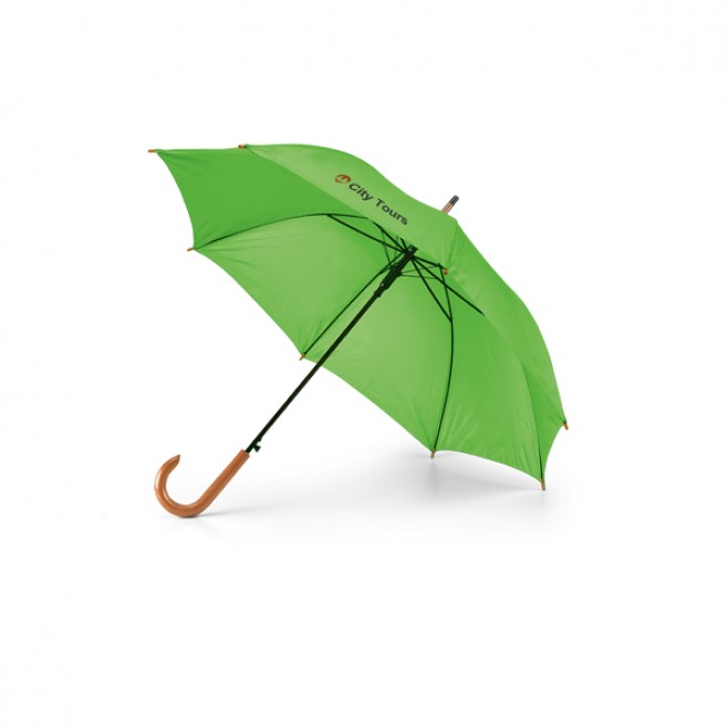 Guarda Chuva 100 cm Automático Com Cabo de Madeira Guarda Chuva 100 cm Automático Com Cabo de Madeira
