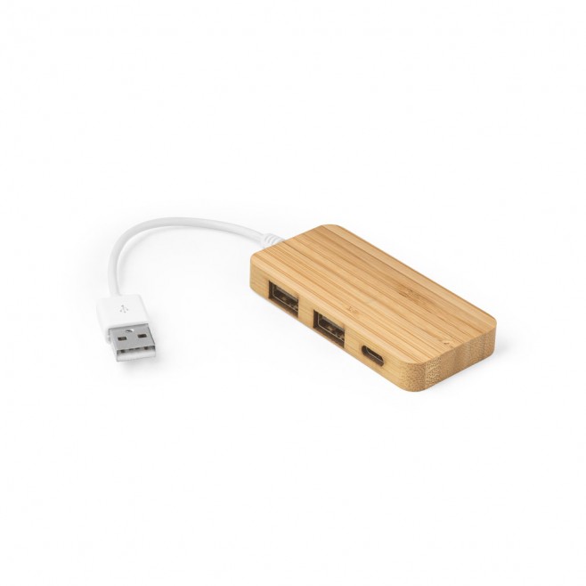 Hub em Bambu Personalizado Hub em Bambu Personalizado