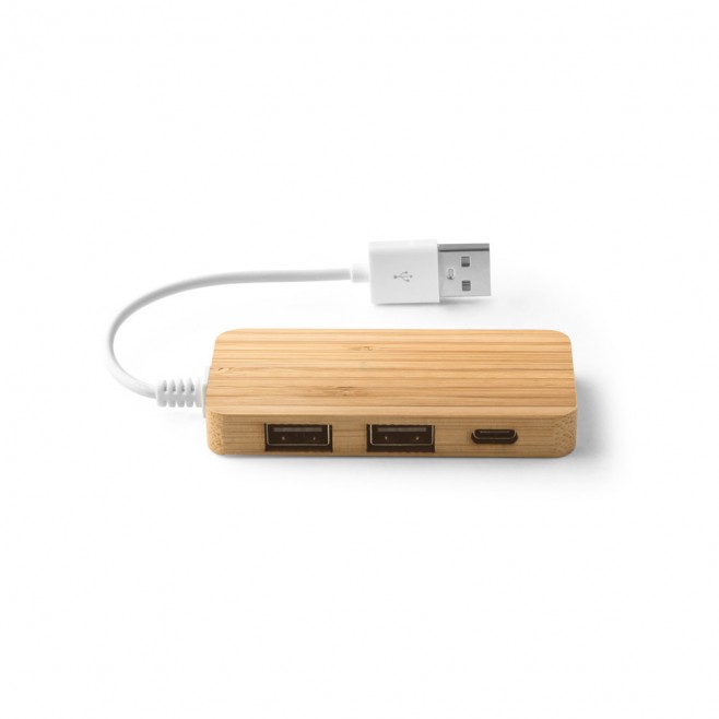 Hub em Bambu Personalizado Hub em Bambu Personalizado