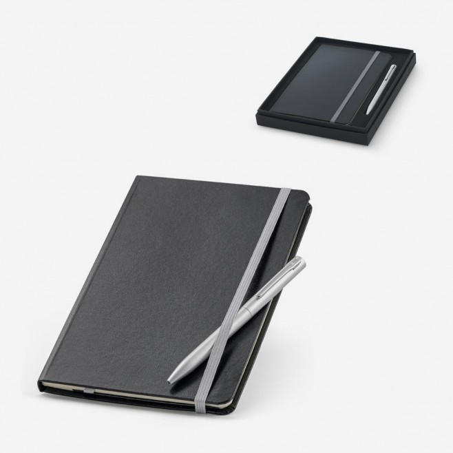 Kit Caderno A5 Com Caneta de Alumínio Personalizado Kit Caderno A5 Com Caneta de Alumínio Personalizado