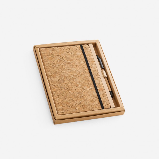 Kit Caderno Com Caneta Em Cortiça Personalizado Kit Caderno Com Caneta Em Cortiça Personalizado