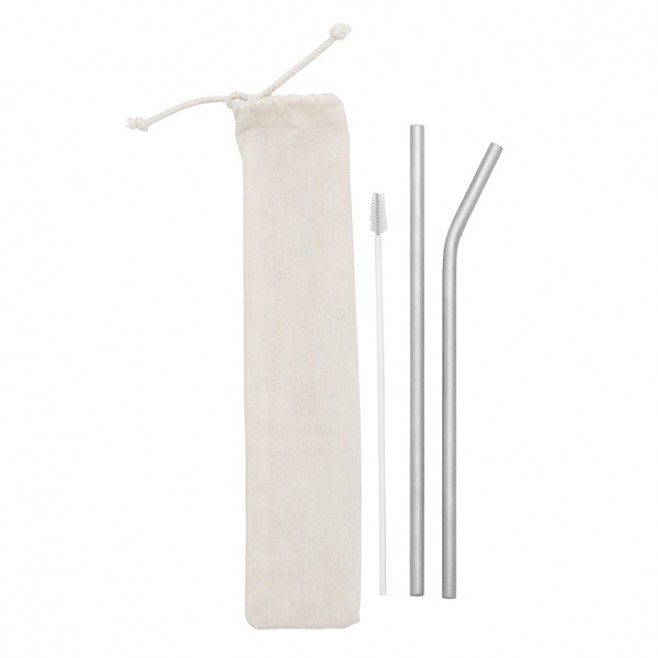 Kit Canudos de Aço Inox Com Escova Promocional Kit Canudos de Aço Inox Com Escova Promocional